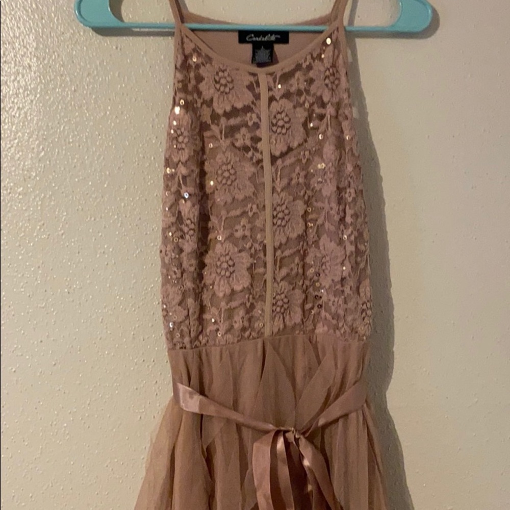 Light Pink Long Sleeveless Dress